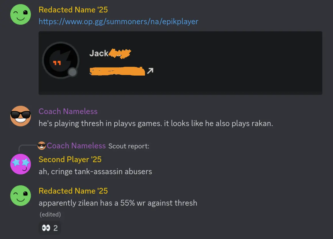 Example conversation using screenshots